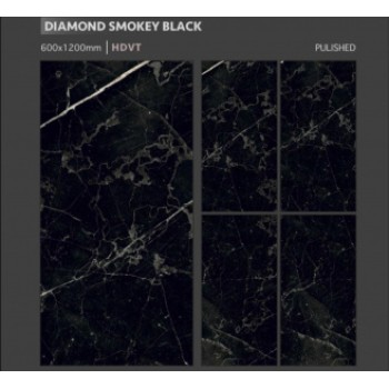Diamond Smokey Black полированный мрамор керамогранит 600*1200, Индия
