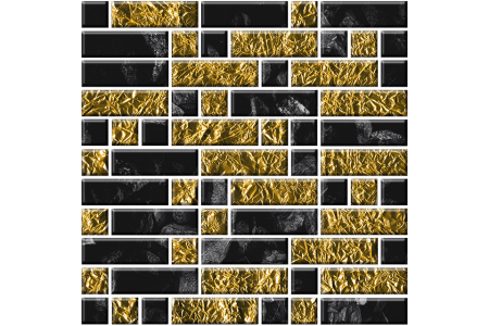 Мозаика стеклянная "Фьюжн" с чипами 79х25 мм и 25х25мм (295х295 мм)
