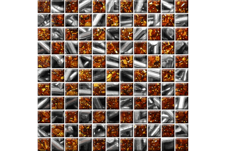 Мозаика стеклянная "Фьюжн" с чипом 25х25мм (273х273 мм)