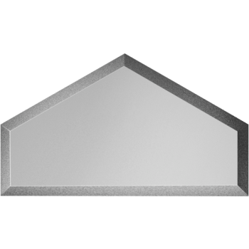 Зеркальная серебряная матовая плитка полусота с фацетом