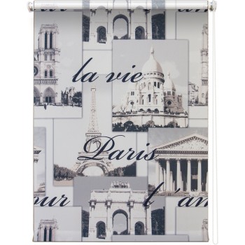 Рулонная штора Париж серый 